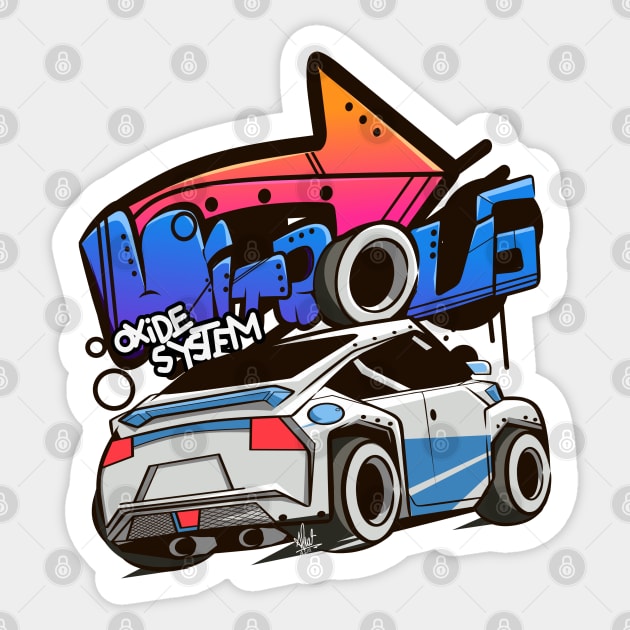 Engine with Nitrous Sticker by Alsiqcreativeart